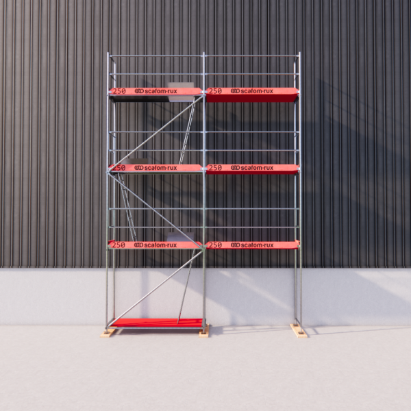Rux Super Fassadengerüst 48m² | Komplettes Gerüstpaket – Feldlänge 2,5 m 