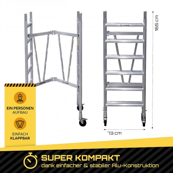 Rollgerüst klappbar Stuver Scout V 140, AH 3,00 m, gebraucht 