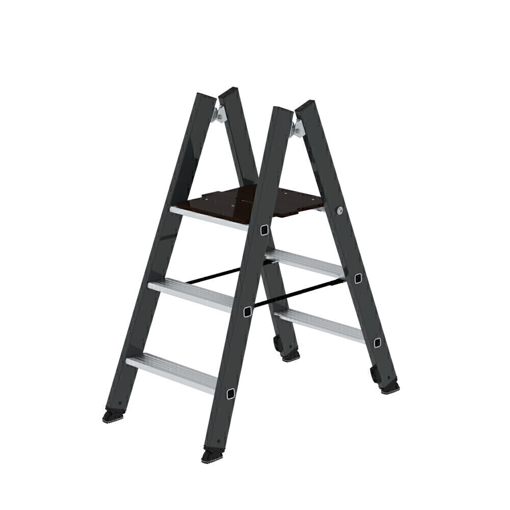 Munk Günzburger ML Klapptritt beidseitig begehbar RAL 7016, 3 Stufen  