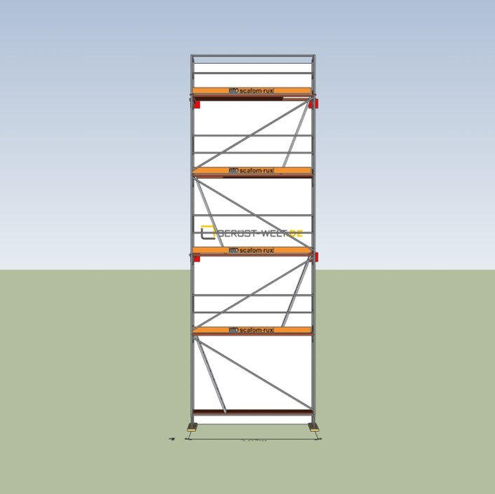 Fassadengerüst Paket Rux Framescaff, 27,63 m², Feldl. 3,07 m 