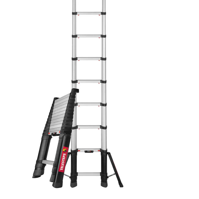 Telesteps Prime Line 4,1 m mit Stabilisatoren, Teleskopleiter extra stark (72241-781), gebraucht 