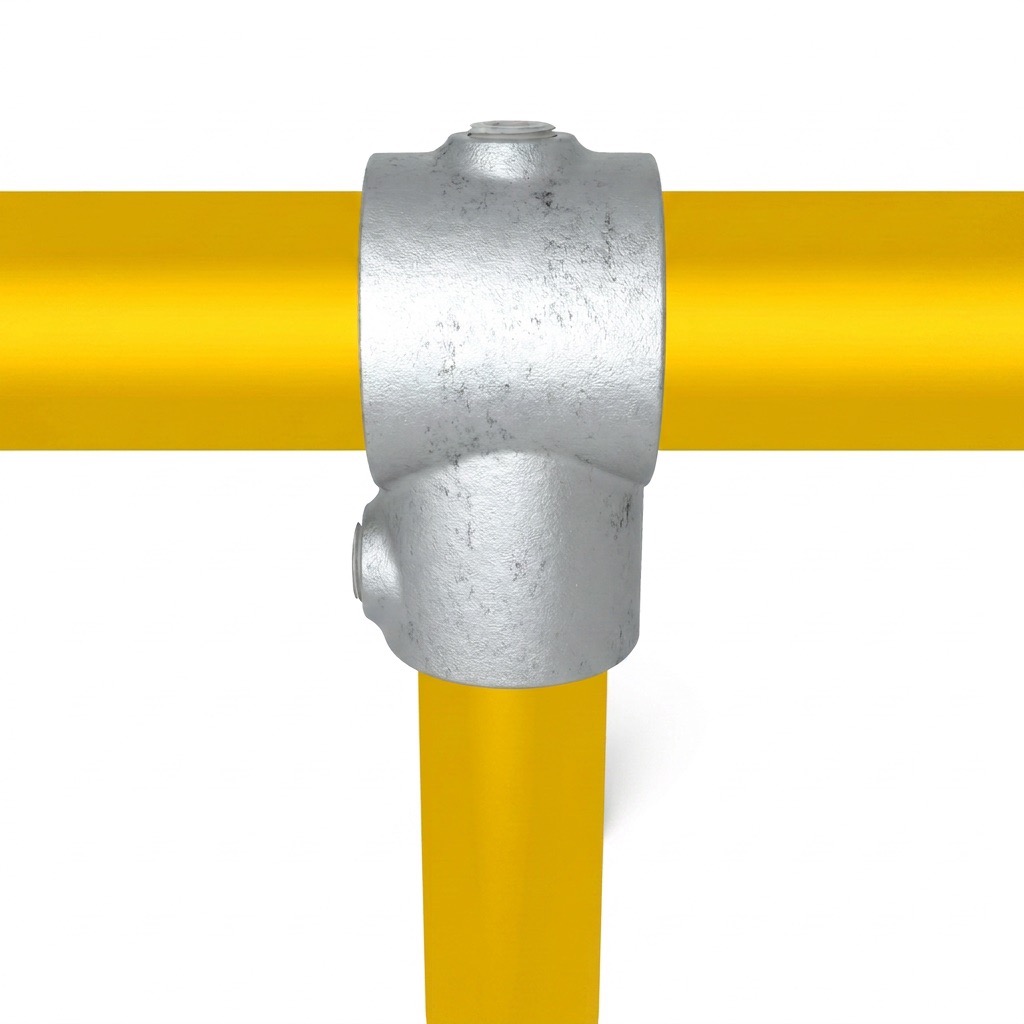 Typ_2CD Rohrverbinder T-Stück kurz Ø 42,4 mm hor. & 48,3 mm vert. 