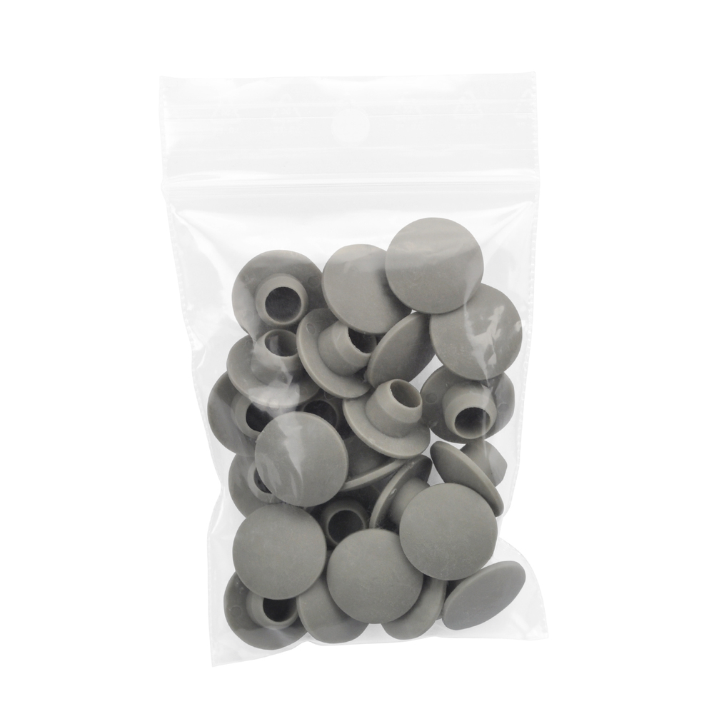 Typ_78 Kunststoff Schraubverschluss (25 Stck./Pack) Ø 26,9 mm, 33,7 mm (grau) 