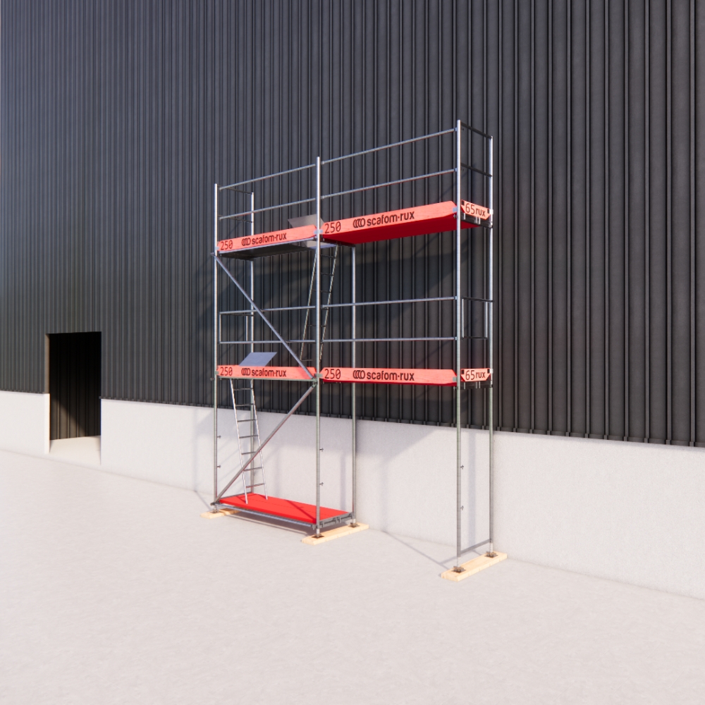 Rux Super Fassadengerüst 36m² | Komplettes Gerüstpaket – Feldlänge 2,5 m 