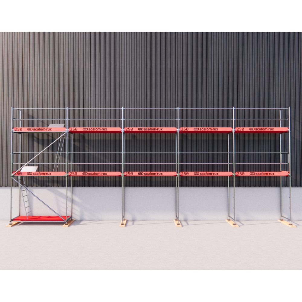Rux Super Fassadengerüst 81m² | Komplettes Gerüstpaket – Feldlänge 2,5 m 