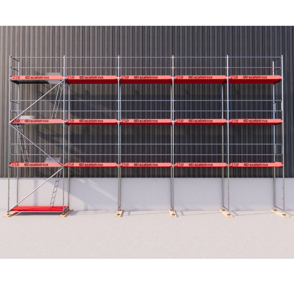 Rux Super Fassadengerüst 108m² | Komplettes Gerüstpaket – Feldlänge 2,5 m 