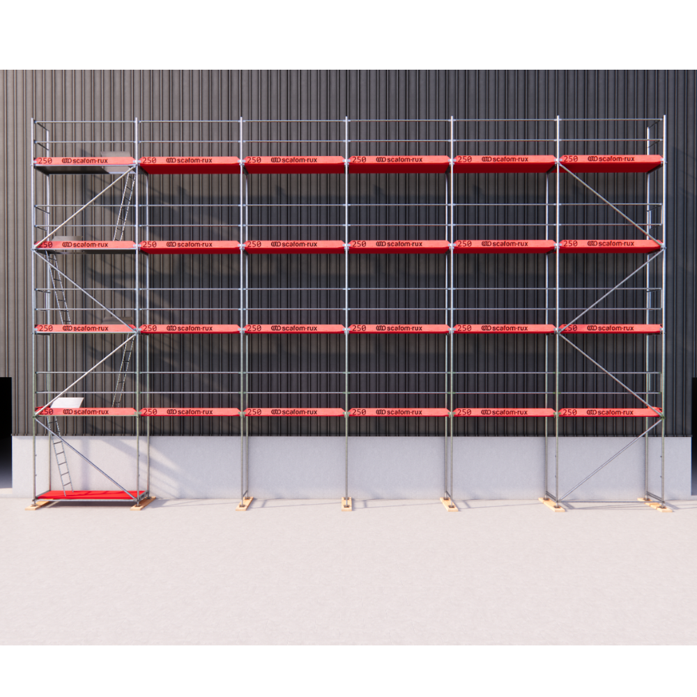 Rux Super Fassadengerüst 160m² | Komplettes Gerüstpaket – Feldlänge 2,5 m 