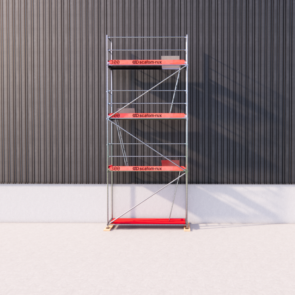Rux Super Fassadengerüst 32m² | Komplettes Gerüstpaket – Feldlänge 3,00 m 