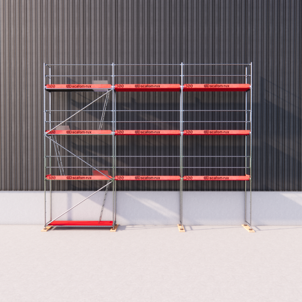 Rux Super Fassadengerüst 80m² | Komplettes Gerüstpaket – Feldlänge 3,00 m 