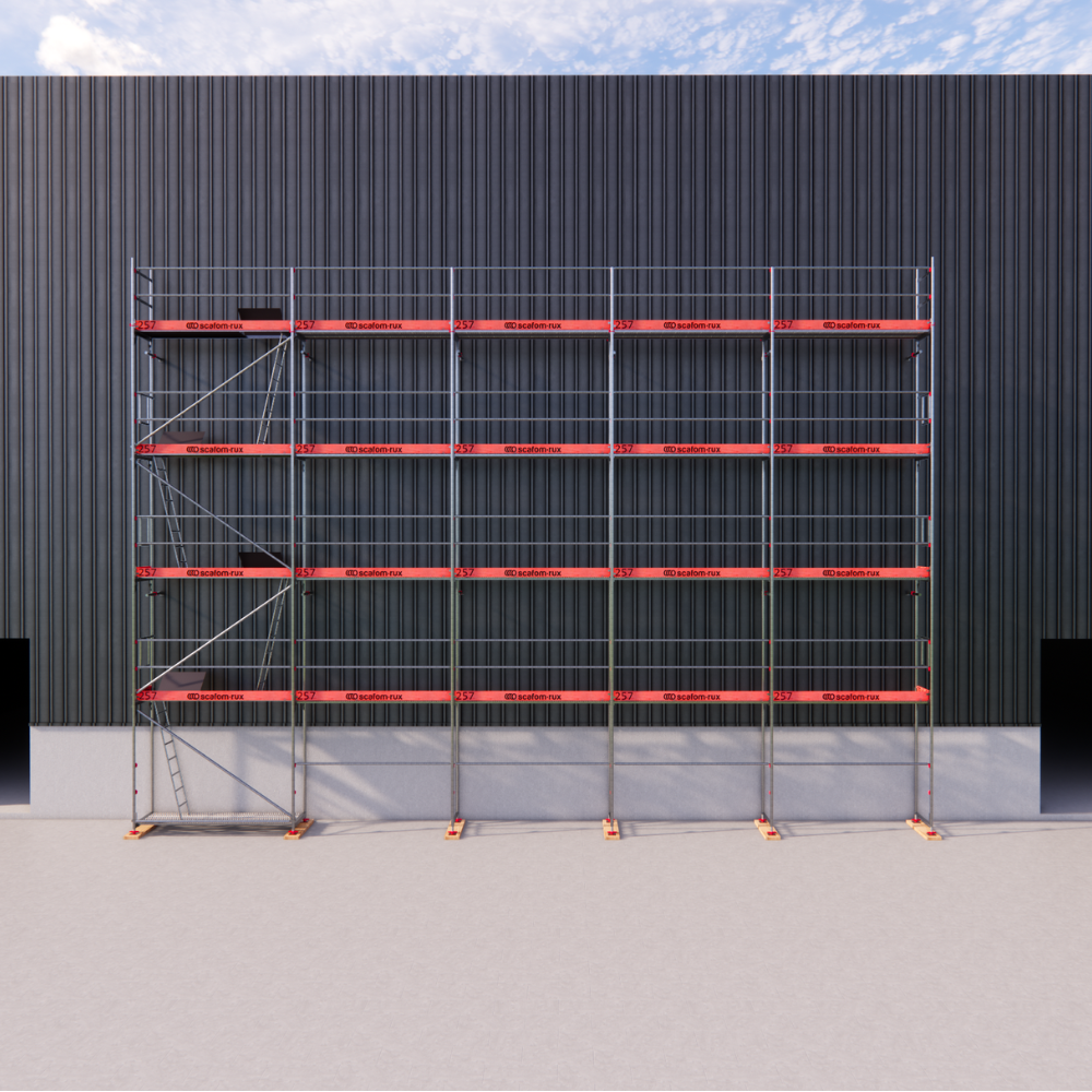 Rux Framescaff Fassadengerüst 166 m² | Komplettes Gerüstpaket - technisch kompatibel zu Layher 