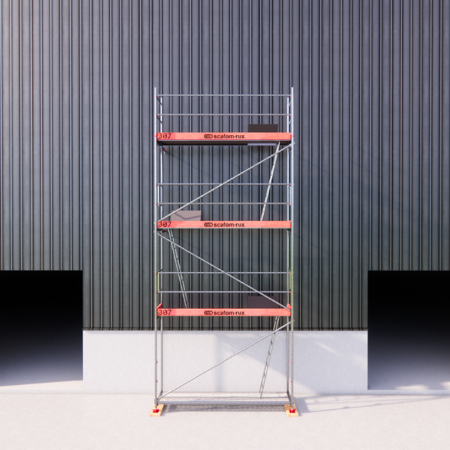 Rux Framescaff Fassadengerüst 33 m² | Komplettes Gerüstpaket - technisch kompatibel zu Layher 