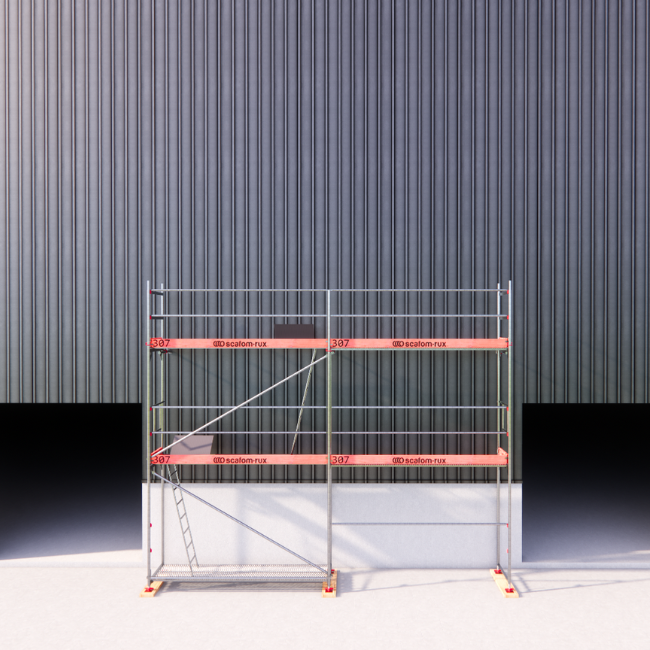 Rux Framescaff Fassadengerüst 43 m² | Komplettes Gerüstpaket - technisch kompatibel zu Layher 