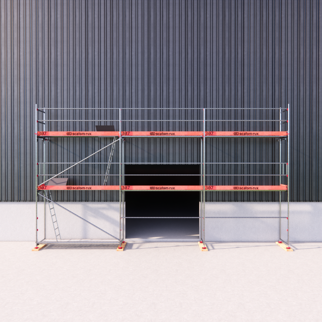 Rux Framescaff Fassadengerüst 61 m² | Komplettes Gerüstpaket - technisch kompatibel zu Layher 
