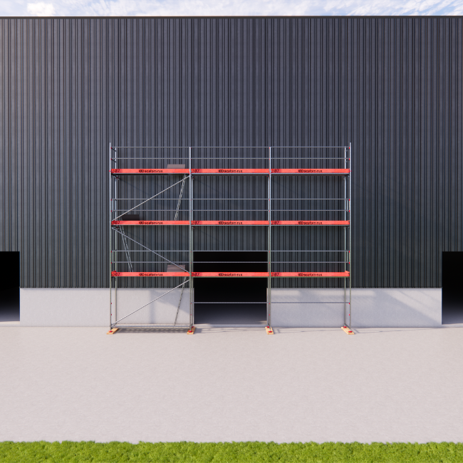 Rux Framescaff Fassadengerüst 82 m² | Komplettes Gerüstpaket - technisch kompatibel zu Layher 