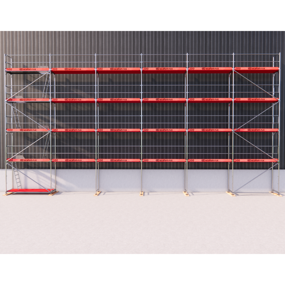 Rux Super Fassadengerüst 190 m² | Komplettes Alugerüst-Paket für Fassadenarbeiten 