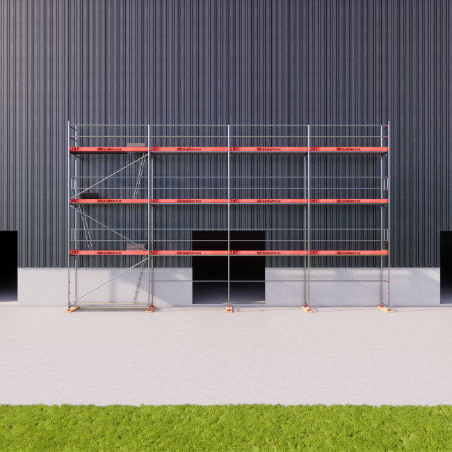 Rux Framescaff Fassadengerüst 108 m² | Komplettes Gerüstpaket - technisch kompatibel zu Layher 