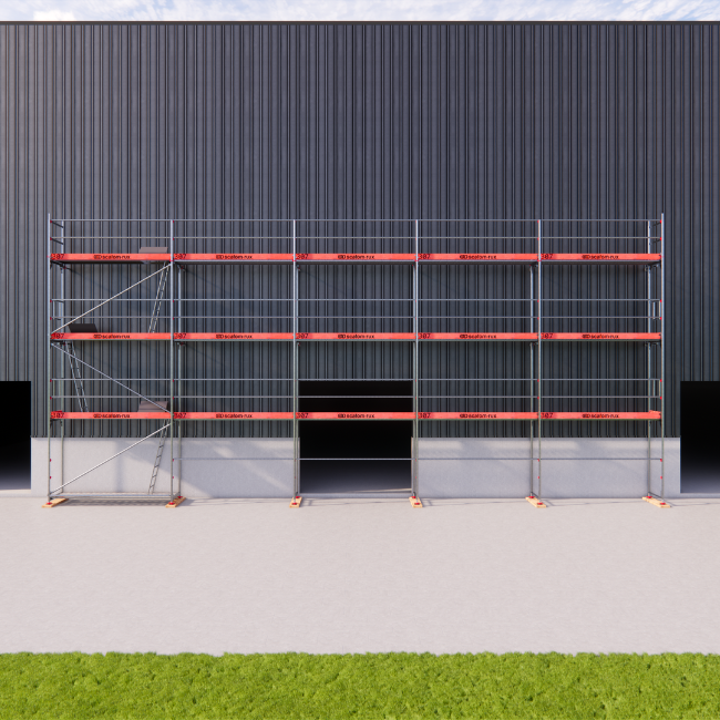 Rux Framescaff Fassadengerüst 131 m² | Komplettes Gerüstpaket - technisch kompatibel zu Layher 