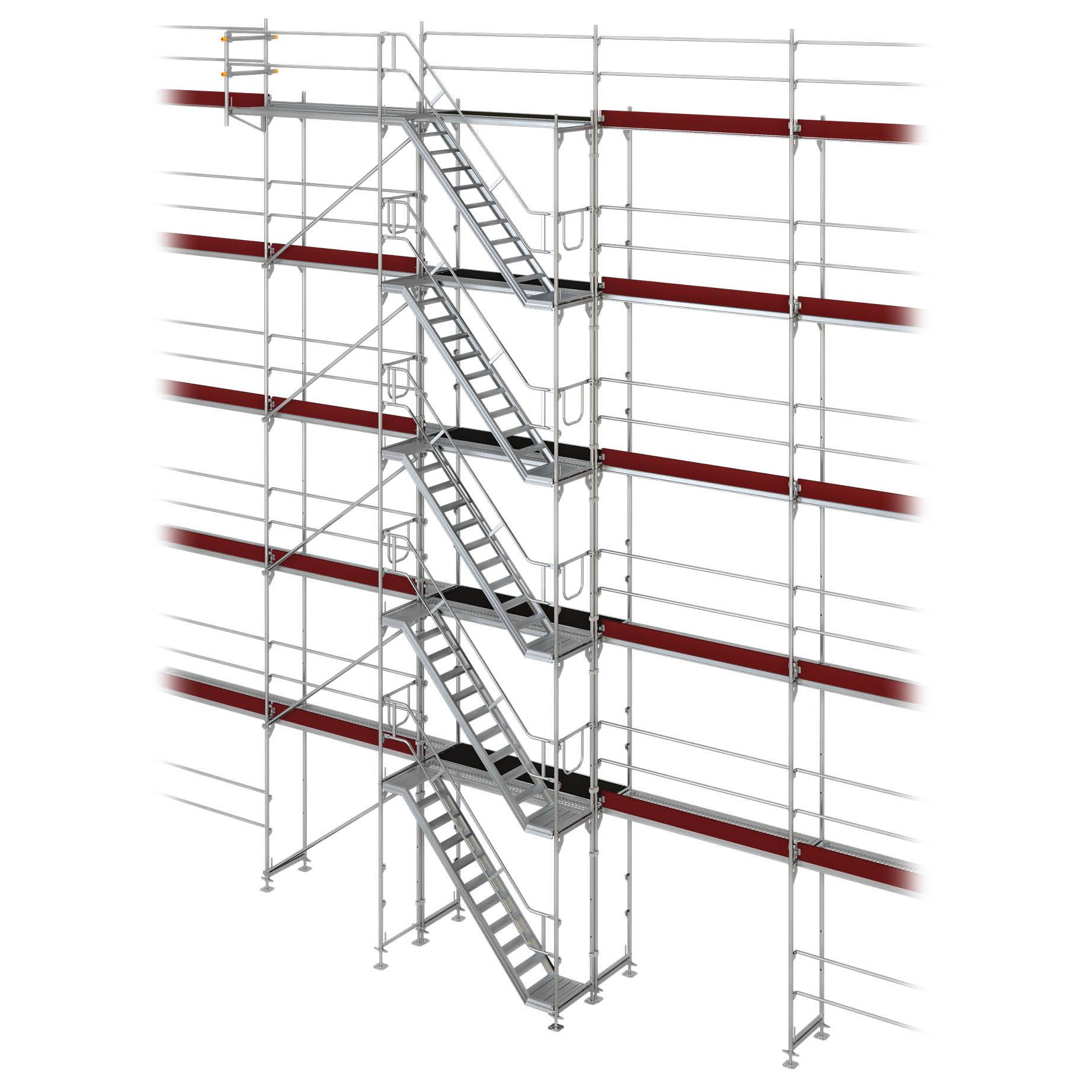 Gerüsttreppe Framescaff f. Blitz, Ausstiegshöhe 10 m 