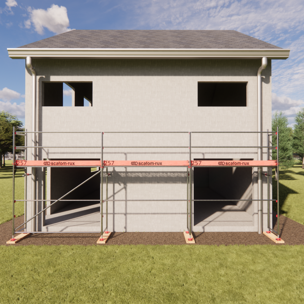 Rux Framescaff Fassadengerüst 35 m² | Komplettes Gerüstpaket - technisch kompatibel zu Layher 