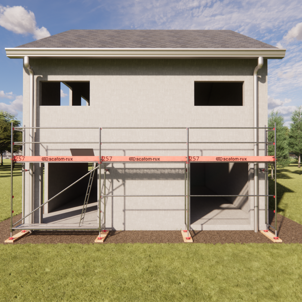Rux Framescaff Fassadengerüst 35 m² | Komplettes Gerüstpaket - technisch kompatibel zu Layher 