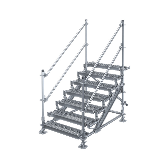 Bautreppe, Außentreppe Komfort, ab 1.20 m Höhenunterschied 1.50 x 1.00 m 