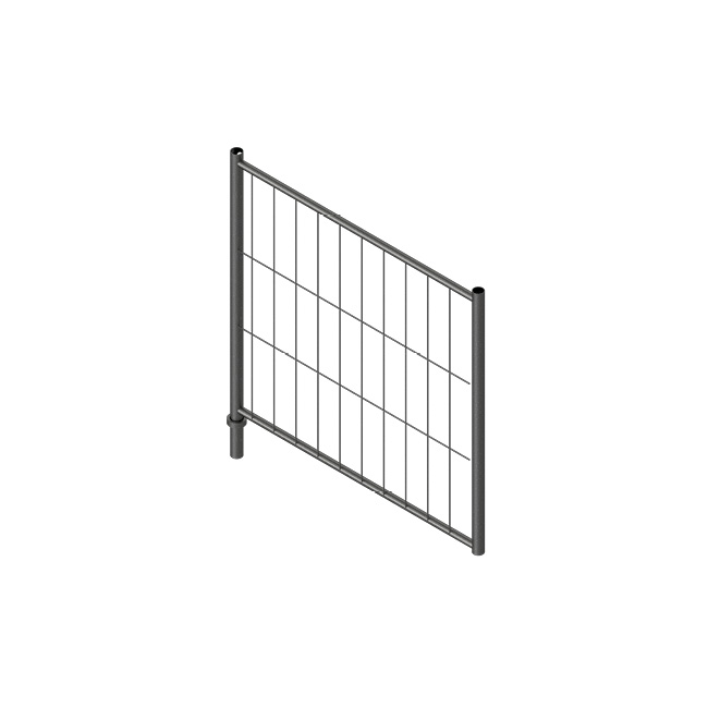 Mobilzaun / Bauzaun „Standard“, Torelement 1,2 x 1,2 m 