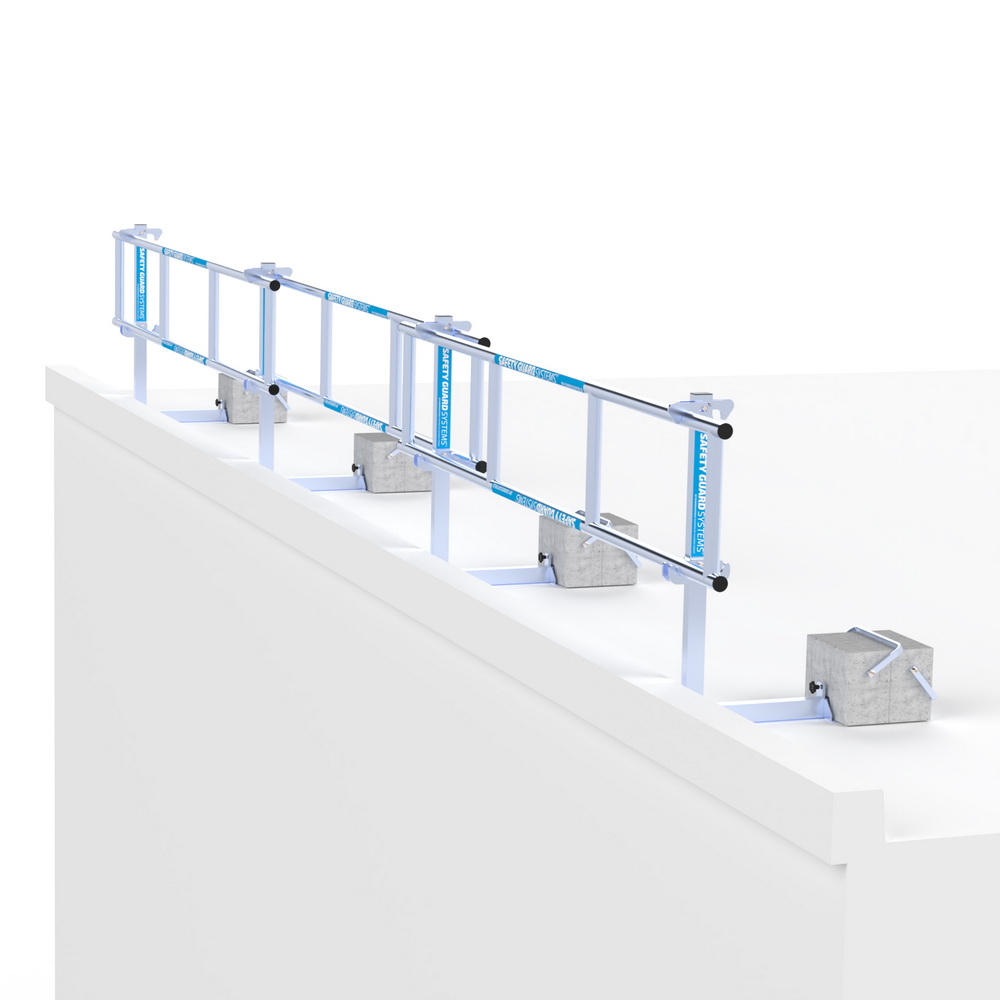 SGS Slim Dachrandsicherung für Flachdächer 3,00 - 27,00 m 