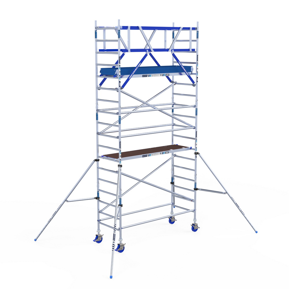 ASC Rollgerüst 90 Quick Lock, Arbeitshöhe 6,3 m 2.50 m Holz