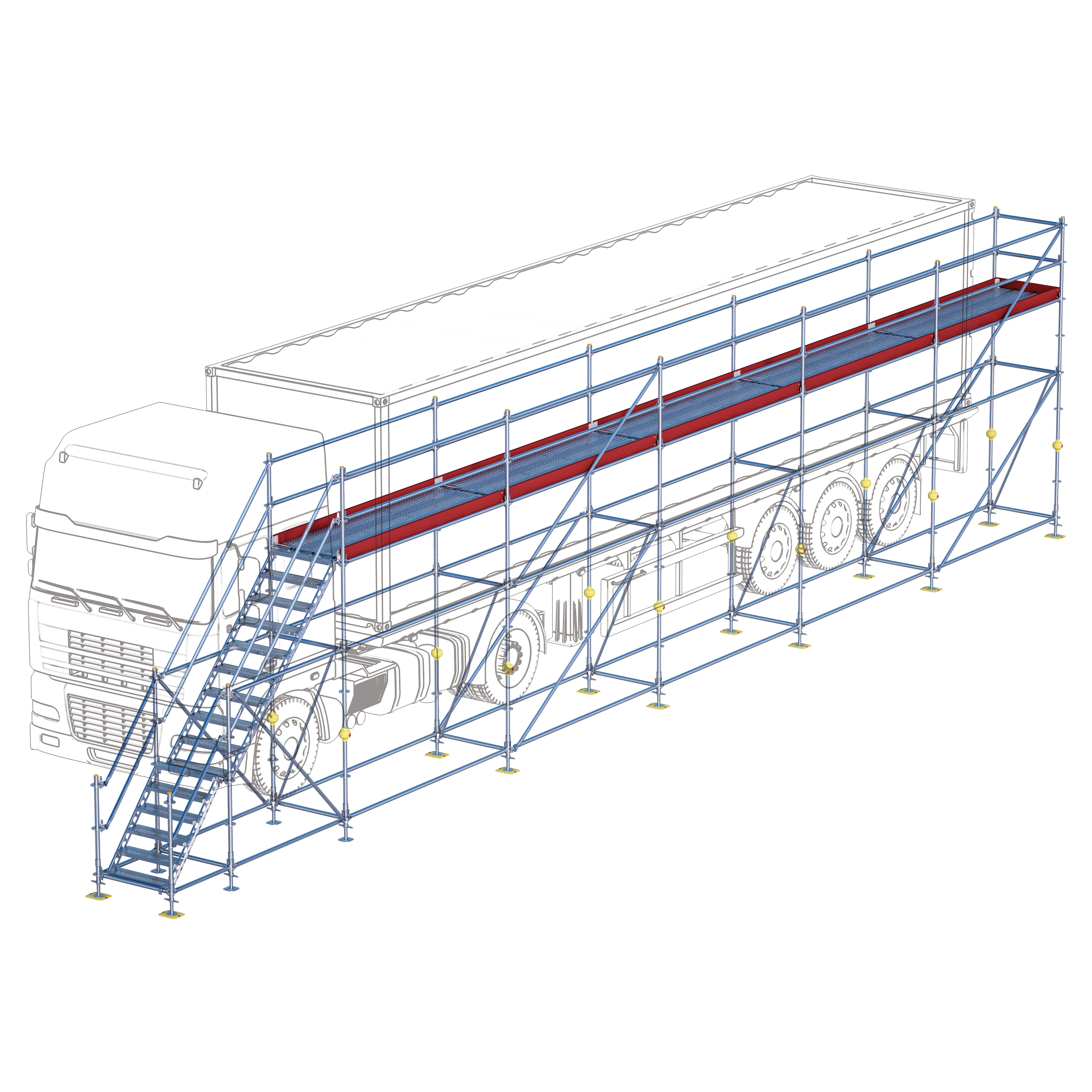 Eisfrei-Gerüst mit Treppe, 15 m 