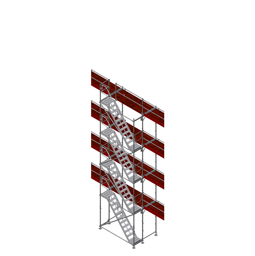 Gerüsttreppe Rux Super f. FL 2,5 m, max. Ausstiegshöhe 8 m 