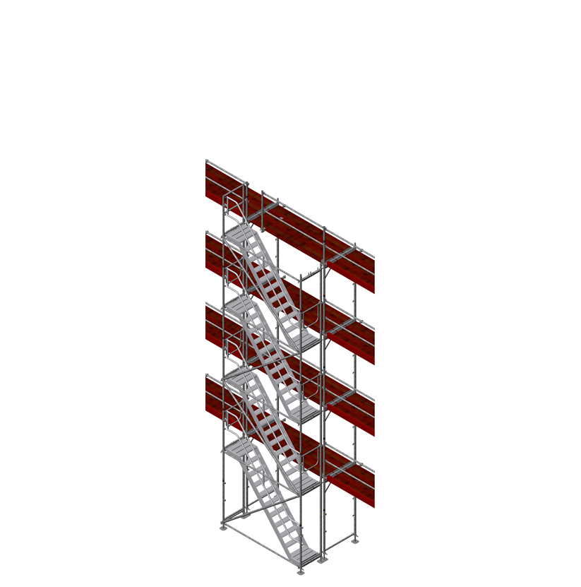 Gerüsttreppe universal, max. Ausstiegshöhe 8 m 