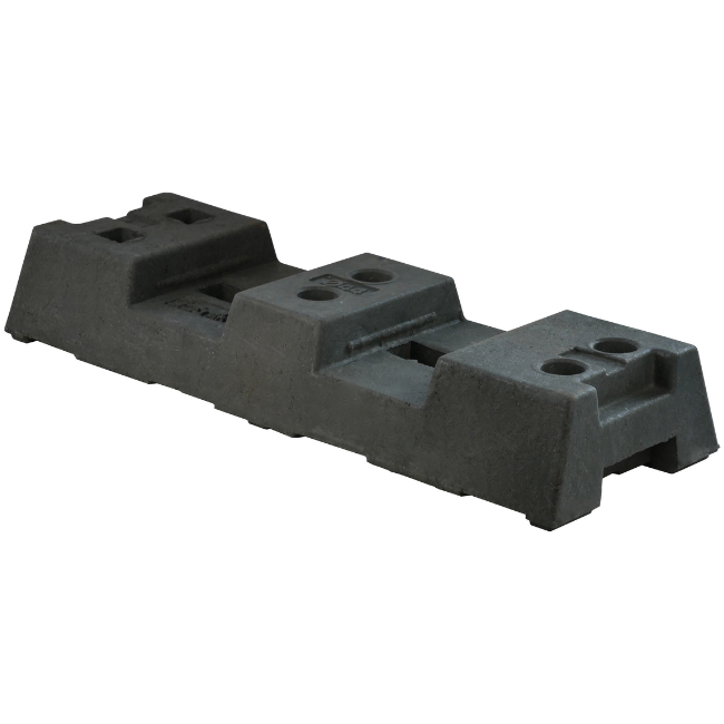 Bauzaunfuß aus Kunstoffrecycling, 16 kg 