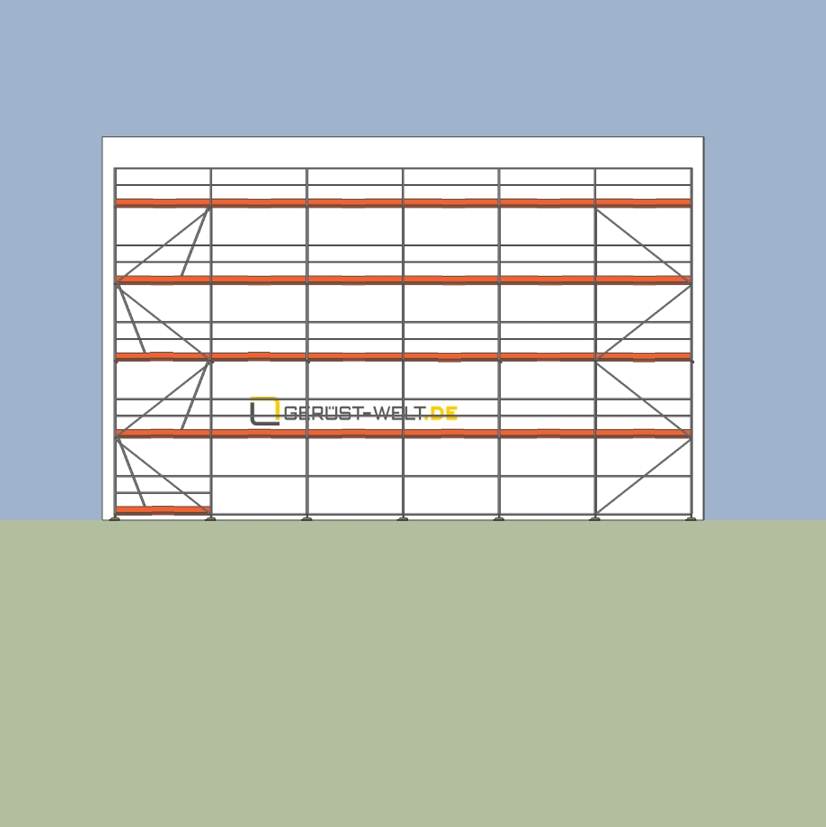 Fassadengerüst Paket Rux Super 65, 135 m², Feldl. 2,5 m 