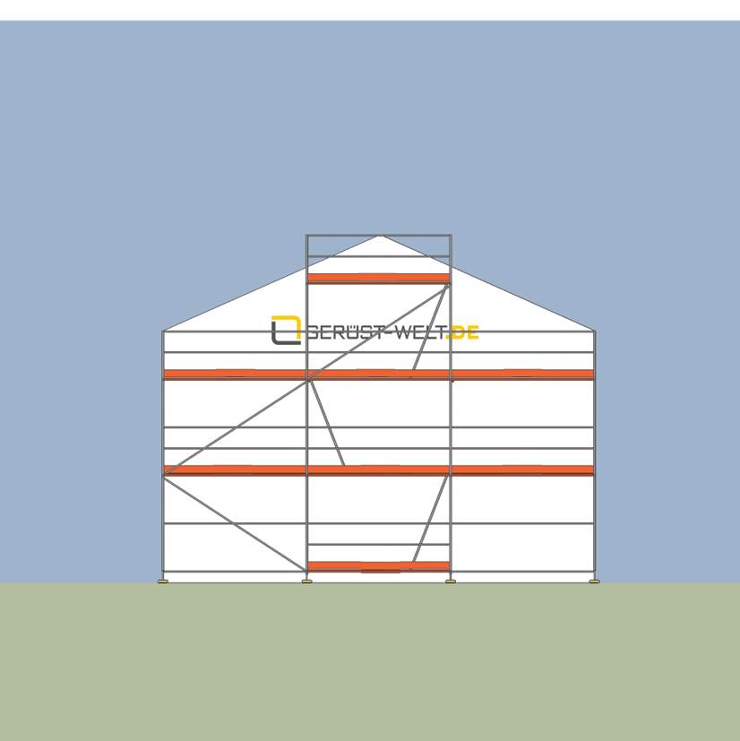 Fassadengerüst Paket Rux Super 65, 51 m², Feldl. 3,0 m 