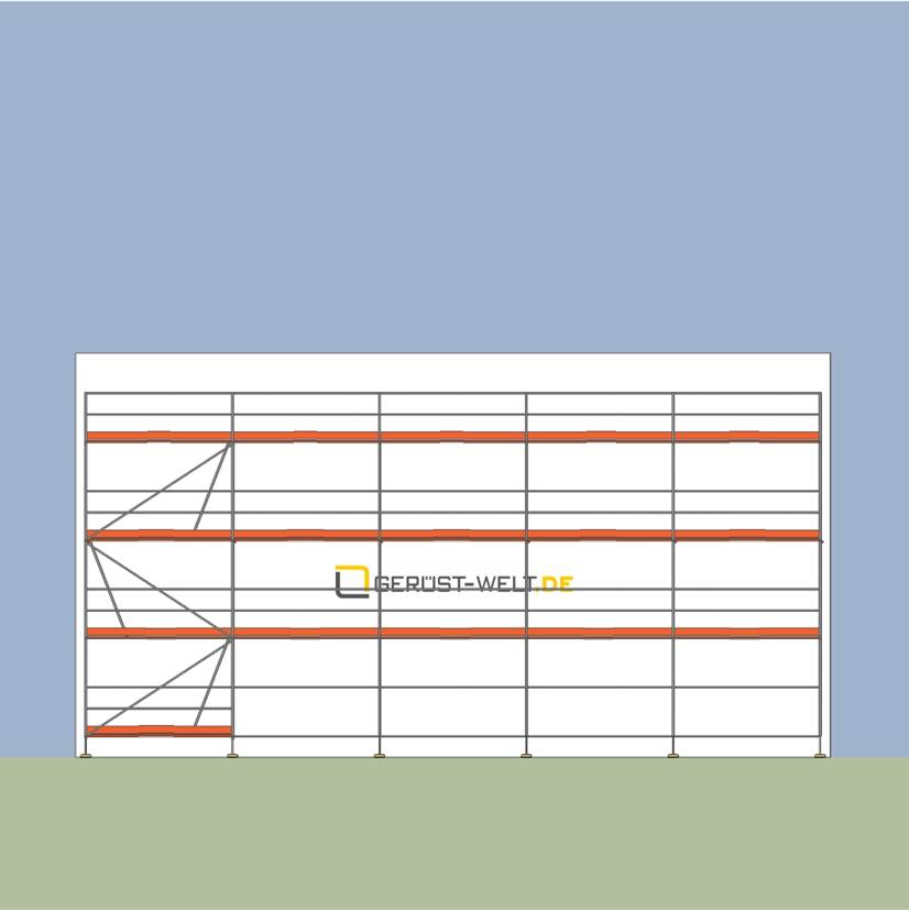 Fassadengerüst Paket Rux Super 65, 105 m², Feldl. 3,0 m 