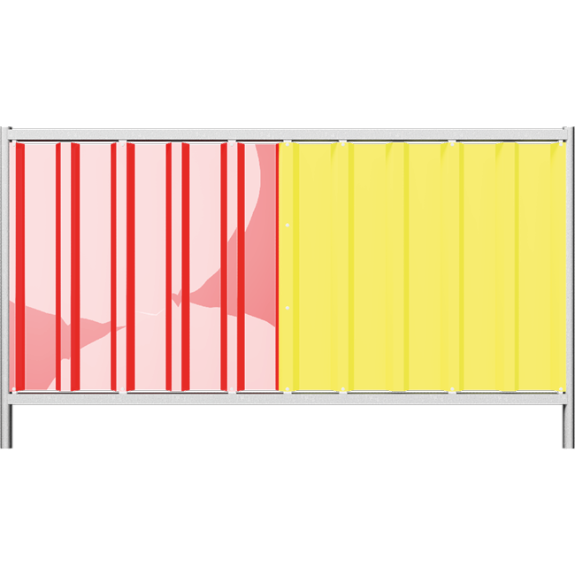 Mobilzaun / Absperrgitter / Sichtschutzwand „Trapez“, 2,2 x 1,20 m 