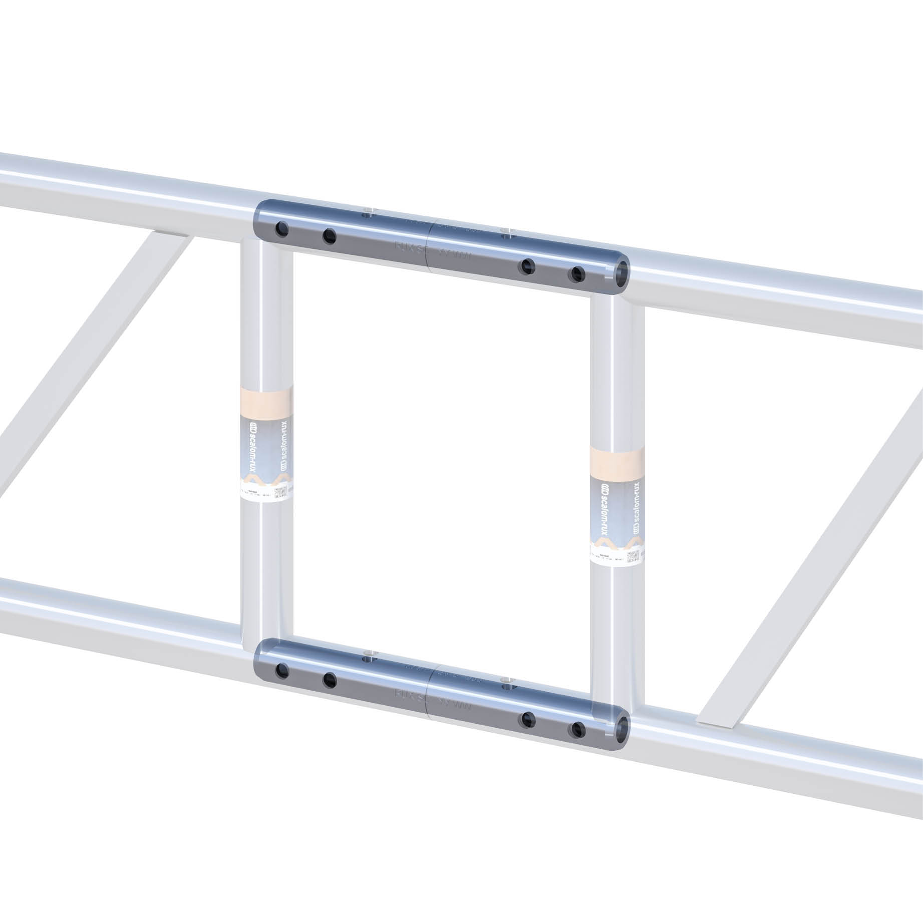 Rohrverbinder für Gitterträger 37 cm | ohne Schrauben 