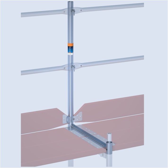 Geländerpfosten mit Traverse Rux Super 1,00 m 0.65 m