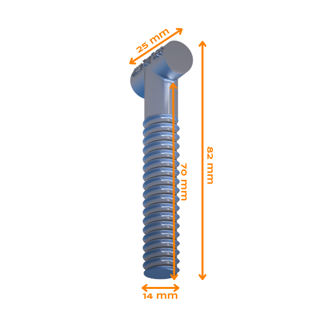 Hammerkopfschraube & Bundmutter SW22 feuerverz. mit Schnellgewinde 