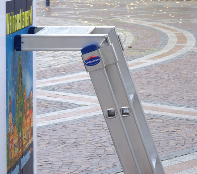 Weise Plakatleiter 2-teilig | Sprossenzahl 2x5 1.70 - 2.50 m