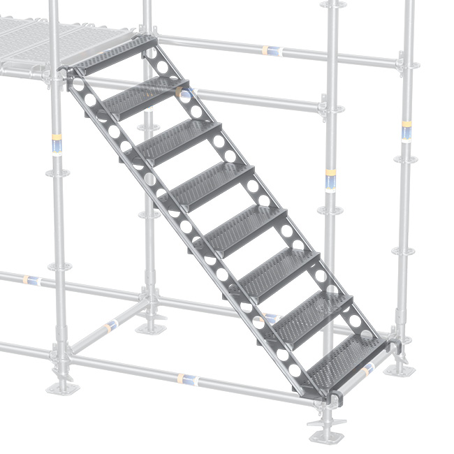 Bautreppe aus Stahl 1,50 x 0,80 m, Feldlänge 1,50 m 