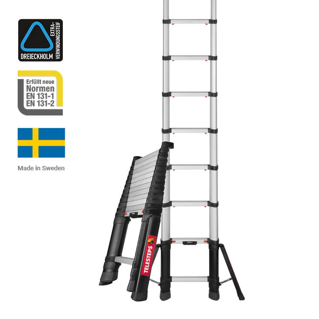 Telesteps Prime Line 4,1 m mit Stabilisatoren, Teleskopleiter extra stark (72241-781), gebraucht 