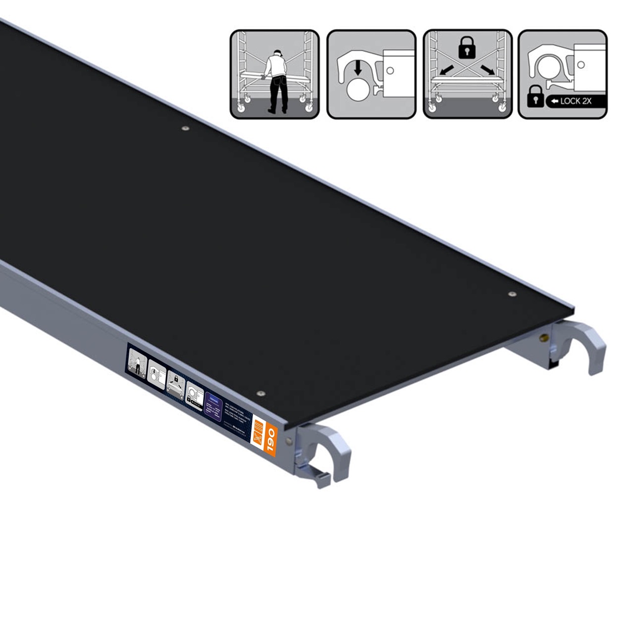 Movar Fibre Plattform o. Luke, 0.61 m breit 