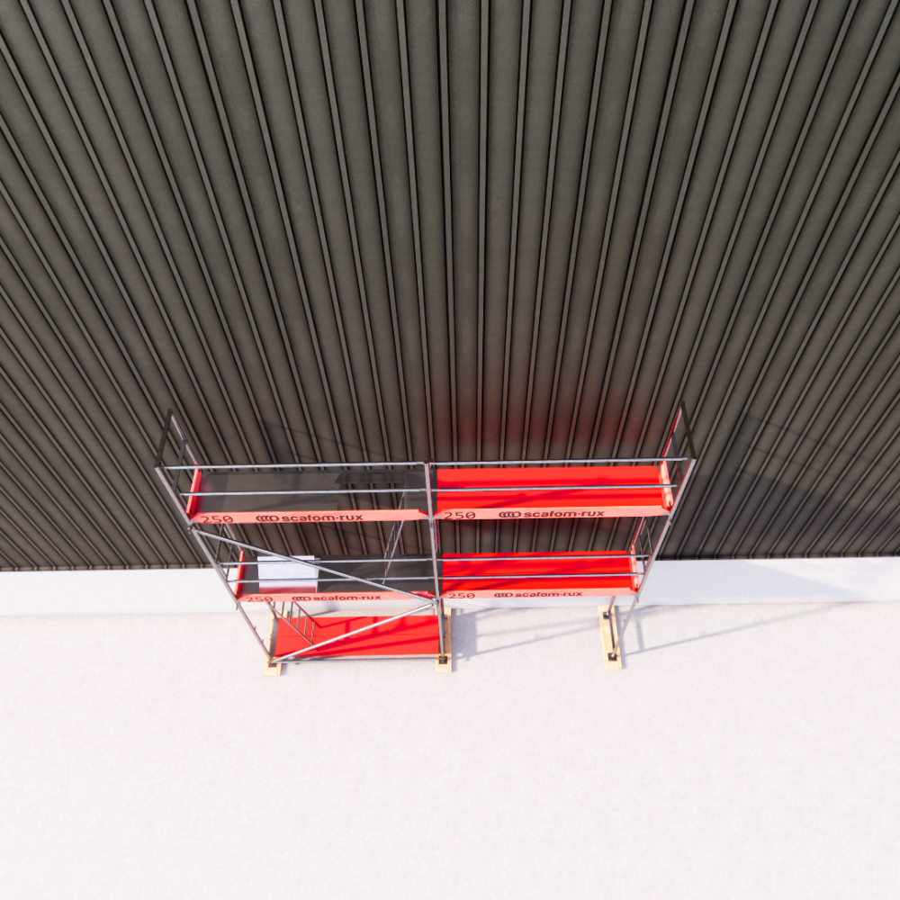 Rux Super Fassadengerüst 28m² | Komplettes Gerüstpaket – Feldlänge 2,5 m  