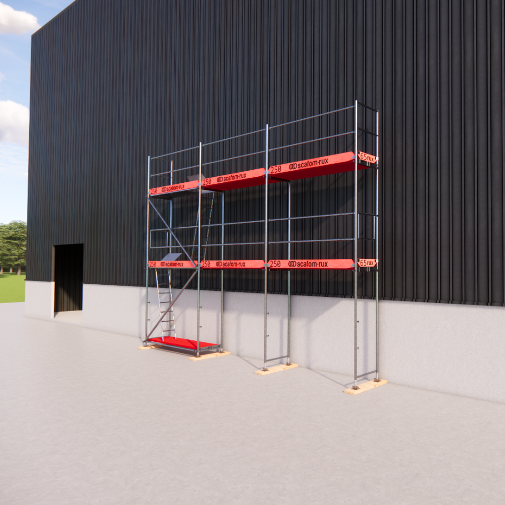 Rux Super Fassadengerüst 51m² | Komplettes Gerüstpaket – Feldlänge 2,5 m 