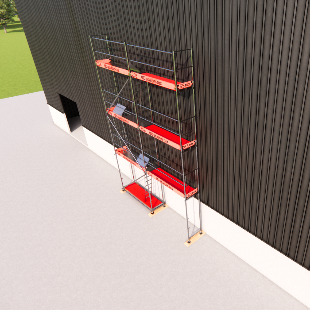 Rux Super Fassadengerüst 48m² | Komplettes Gerüstpaket – Feldlänge 2,5 m 