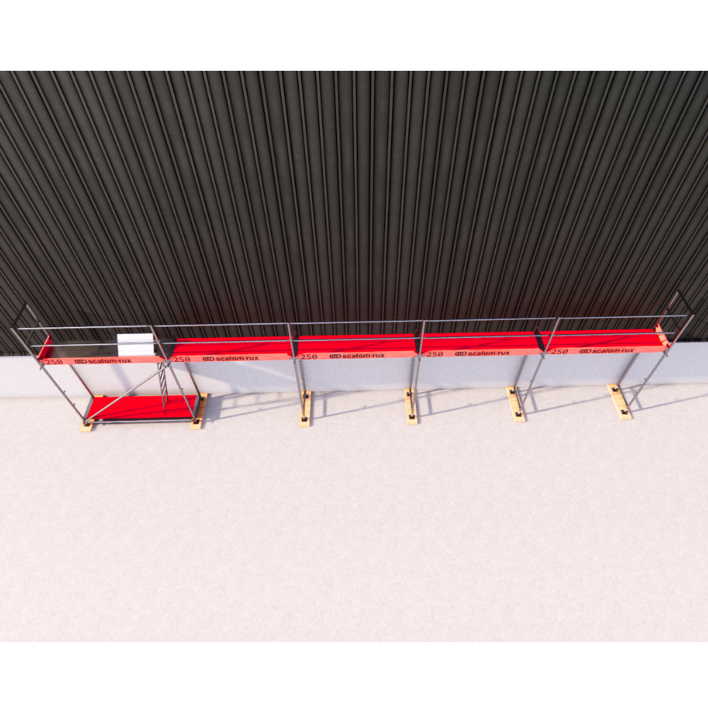 Rux Super Fassadengerüst 54m² | Komplettes Gerüstpaket – Feldlänge 2,5 m 