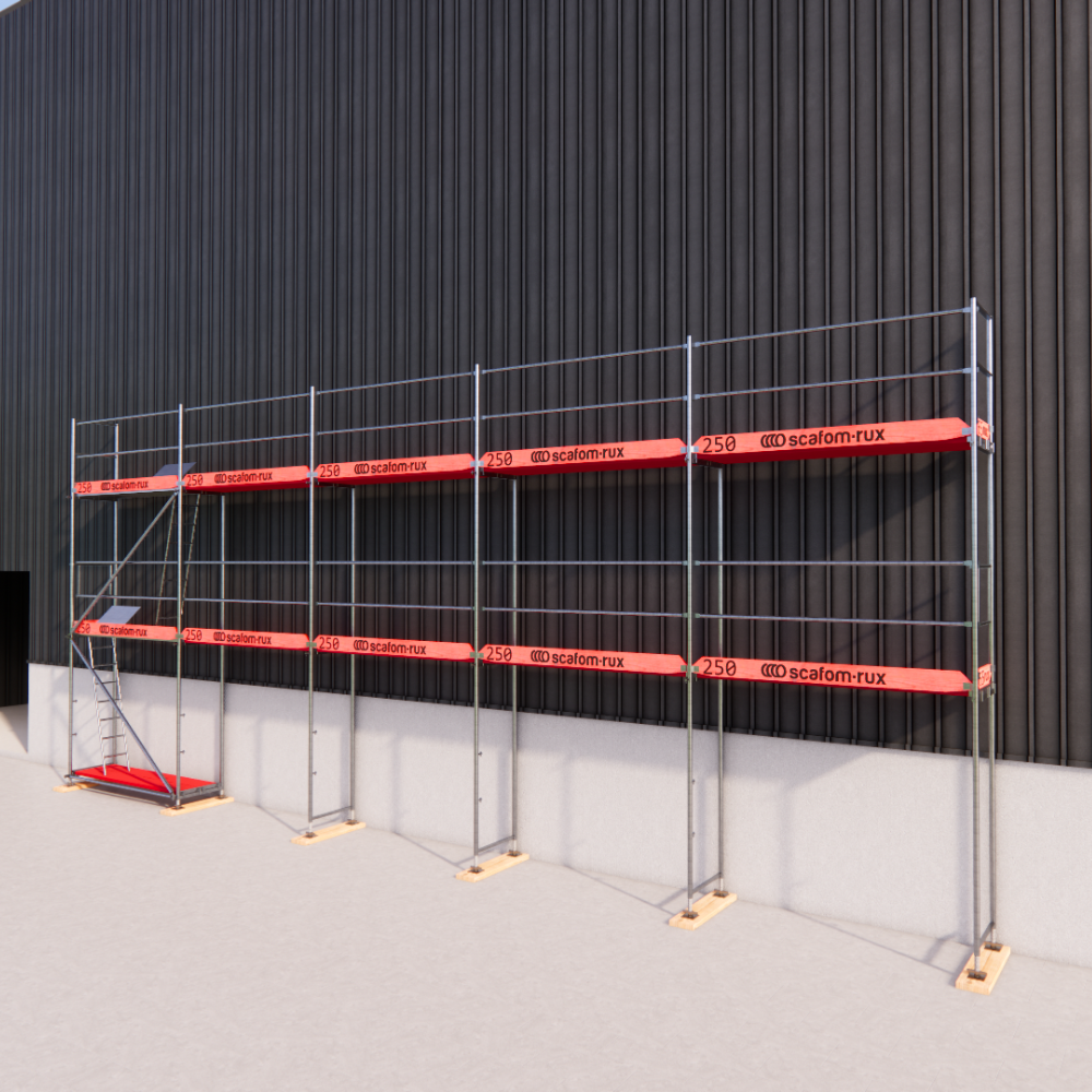 Rux Super Fassadengerüst 81m² | Komplettes Gerüstpaket – Feldlänge 2,5 m 