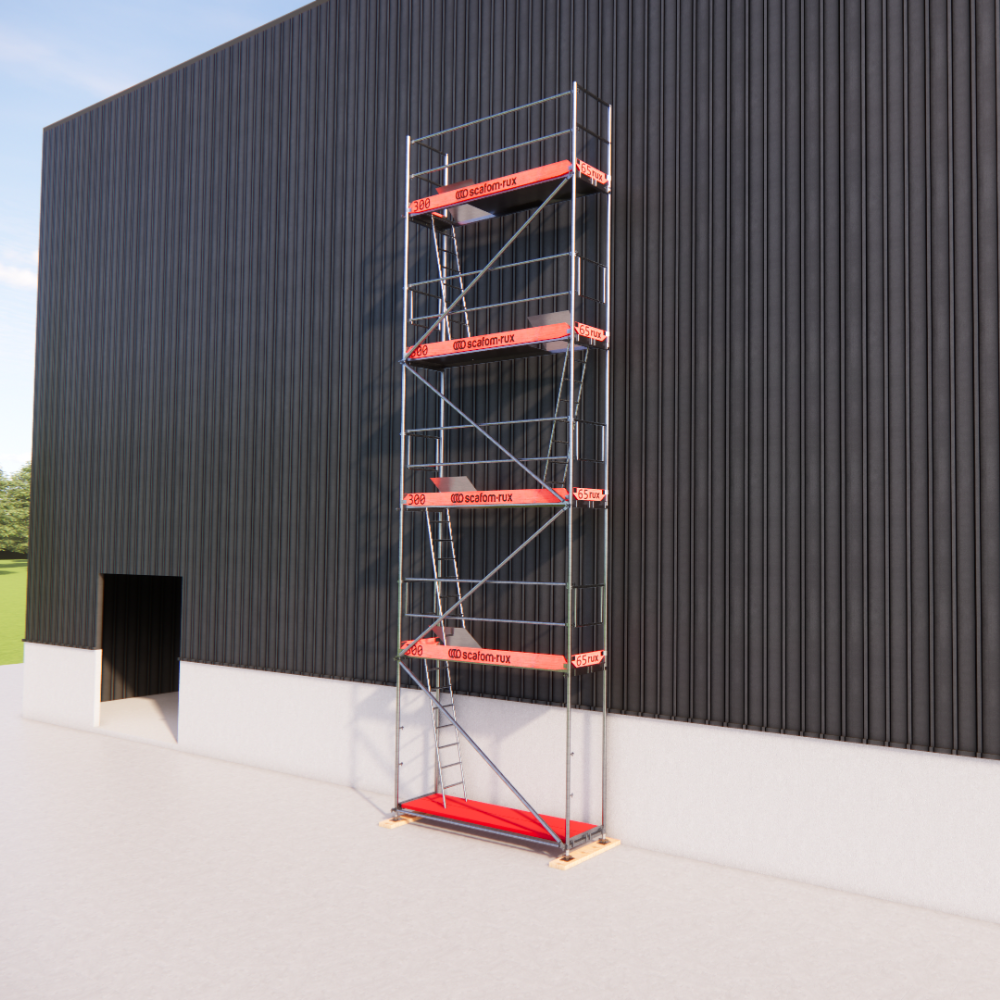 Rux Super Fassadengerüst 40m² | Komplettes Gerüstpaket – Feldlänge 3,00 m  