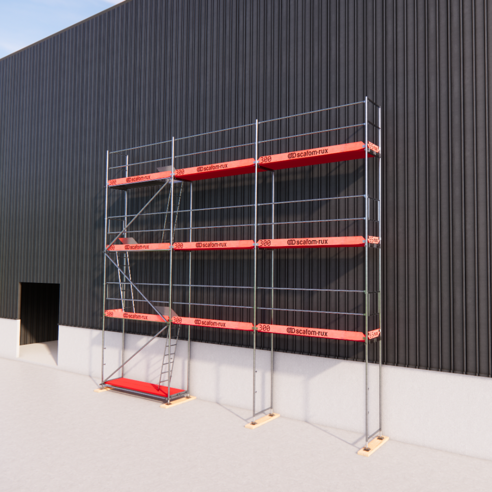 Rux Super Fassadengerüst 80m² | Komplettes Gerüstpaket – Feldlänge 3,00 m 